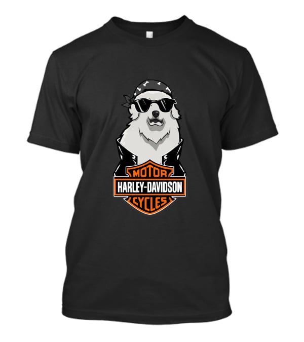 Harley Davidson Great Pyrenees Biker T-Shirt