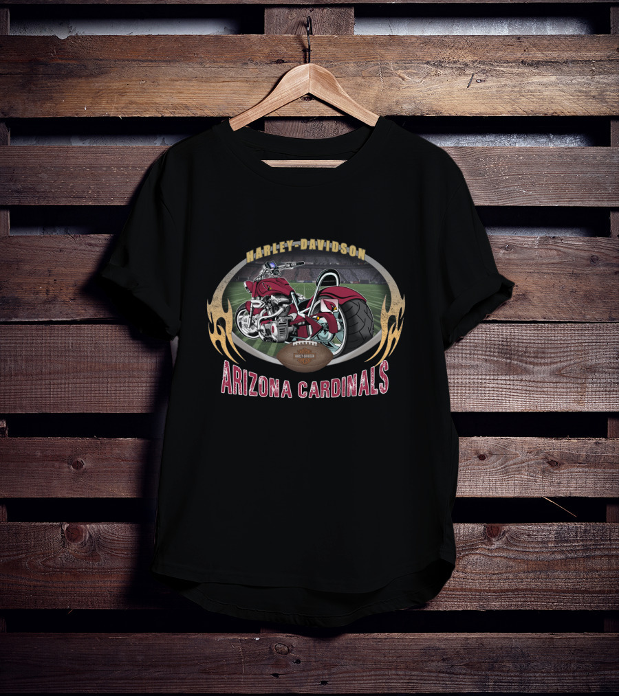 Harley Davidson Arizona Cardinals Motorcycle Stadium Football 16Hd T-Shirt