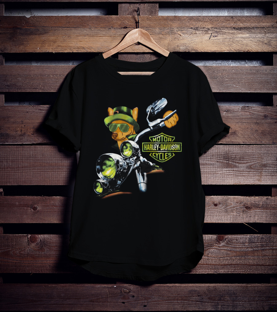 Chihuahuas 18Hd Harley Davidson Motor Cycles Motorcycle Dog With Sunglasses T-Shirt