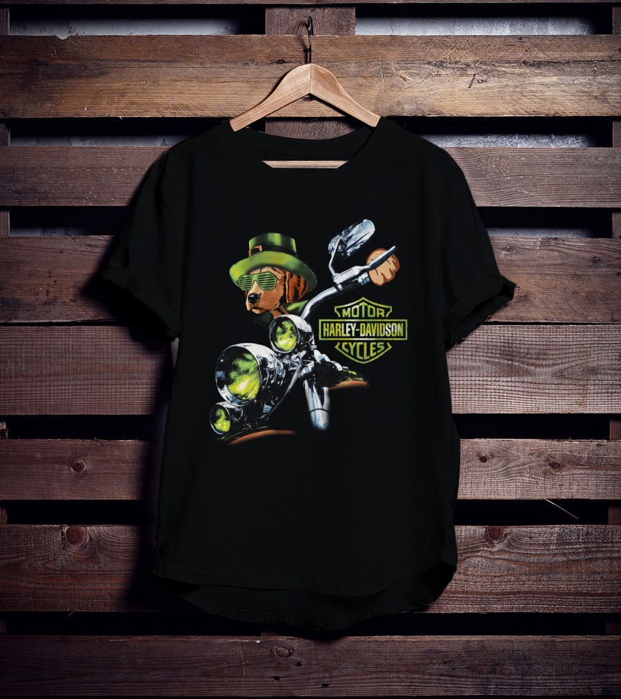 Labrador Retriever Biker Harley Davidson Motor Cycles 18Hd T-Shirt