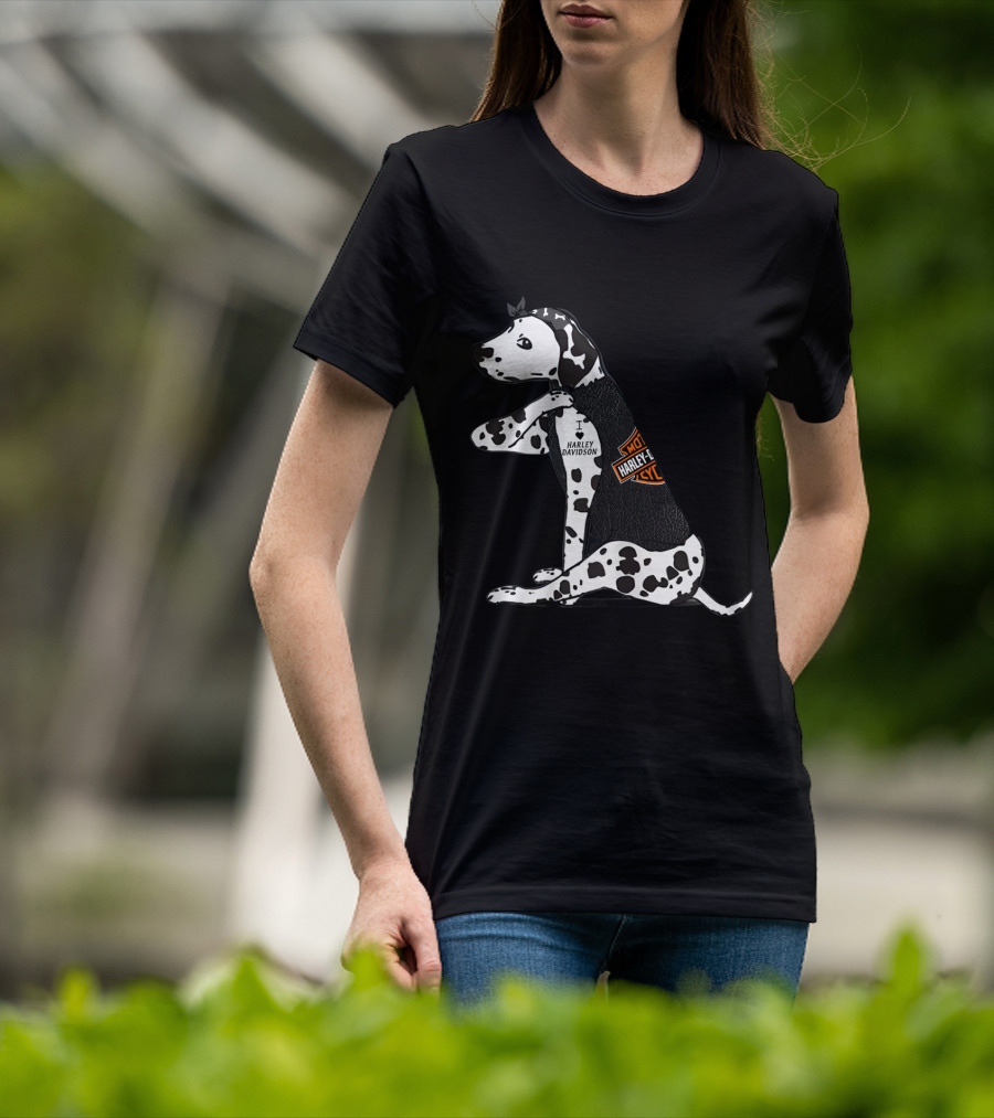 I Love Harley Davidson Great Dane Hd T-Shirt