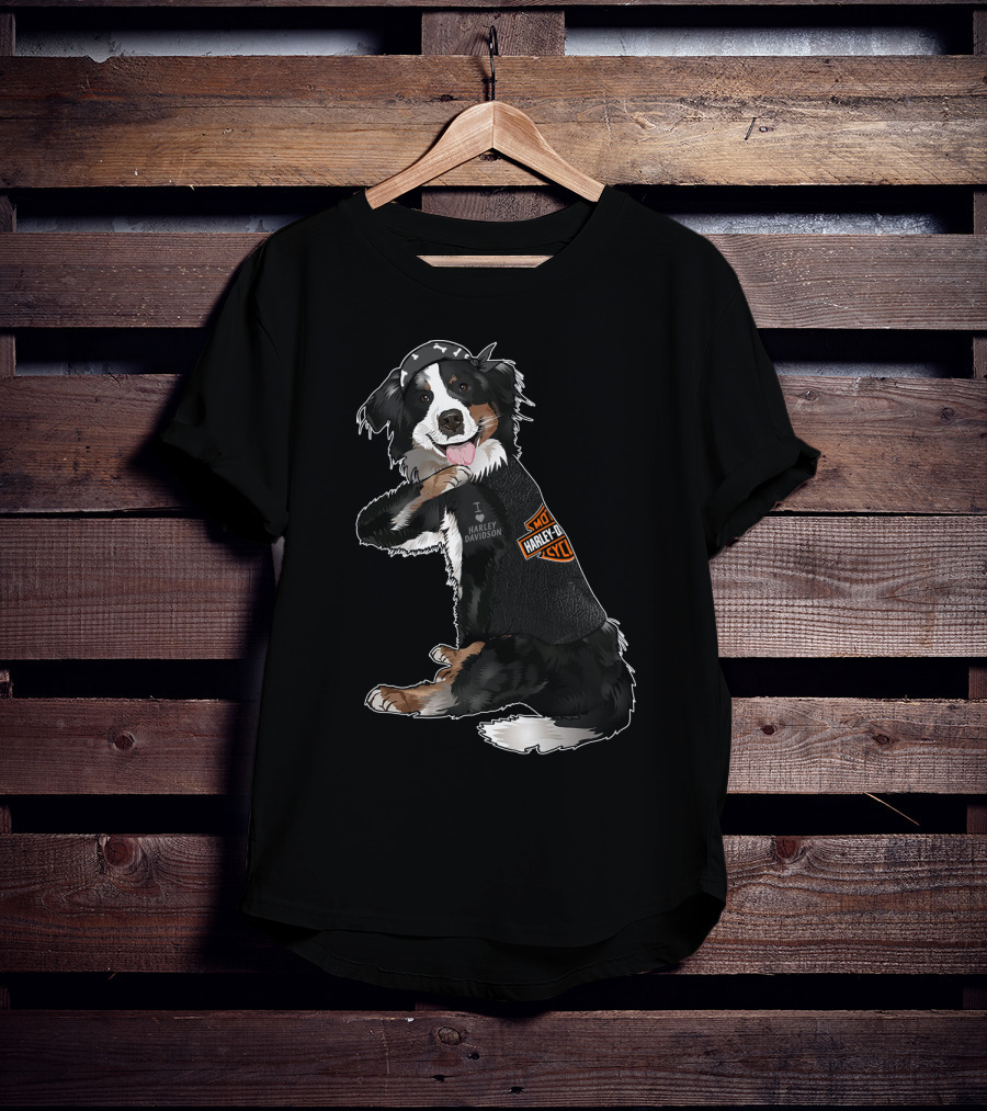 Bernese Mountain Dog Harley Davidson Hd T-Shirt