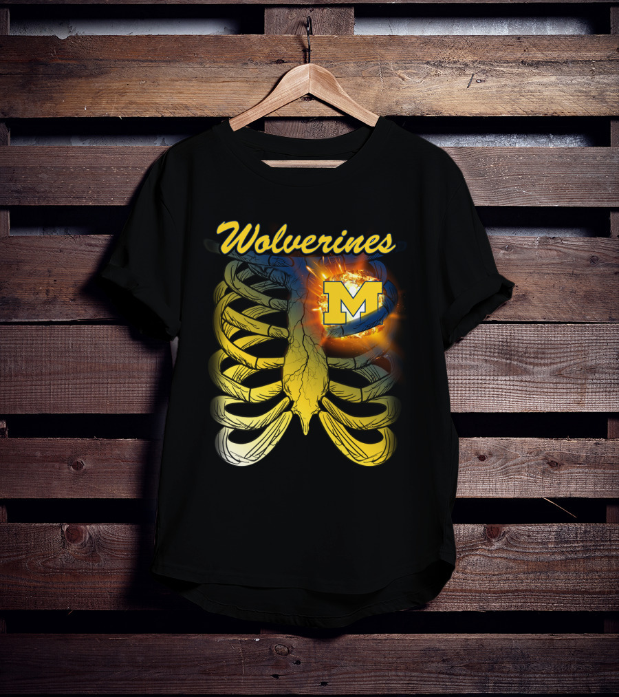 Wolverines M Logo In Ribcage T-Shirt