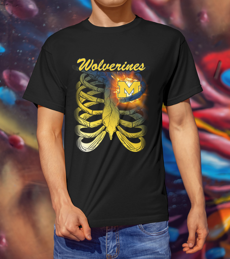 Wolverines M Logo In Ribcage T-Shirt