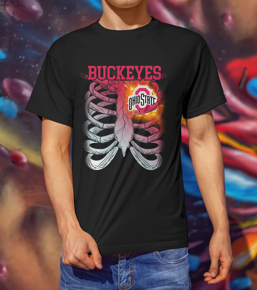 Buckeyes Ohio State Logo Rib Cage T-Shirt