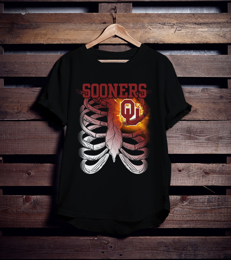 Sooners OU Ribcage Fireball T-Shirt