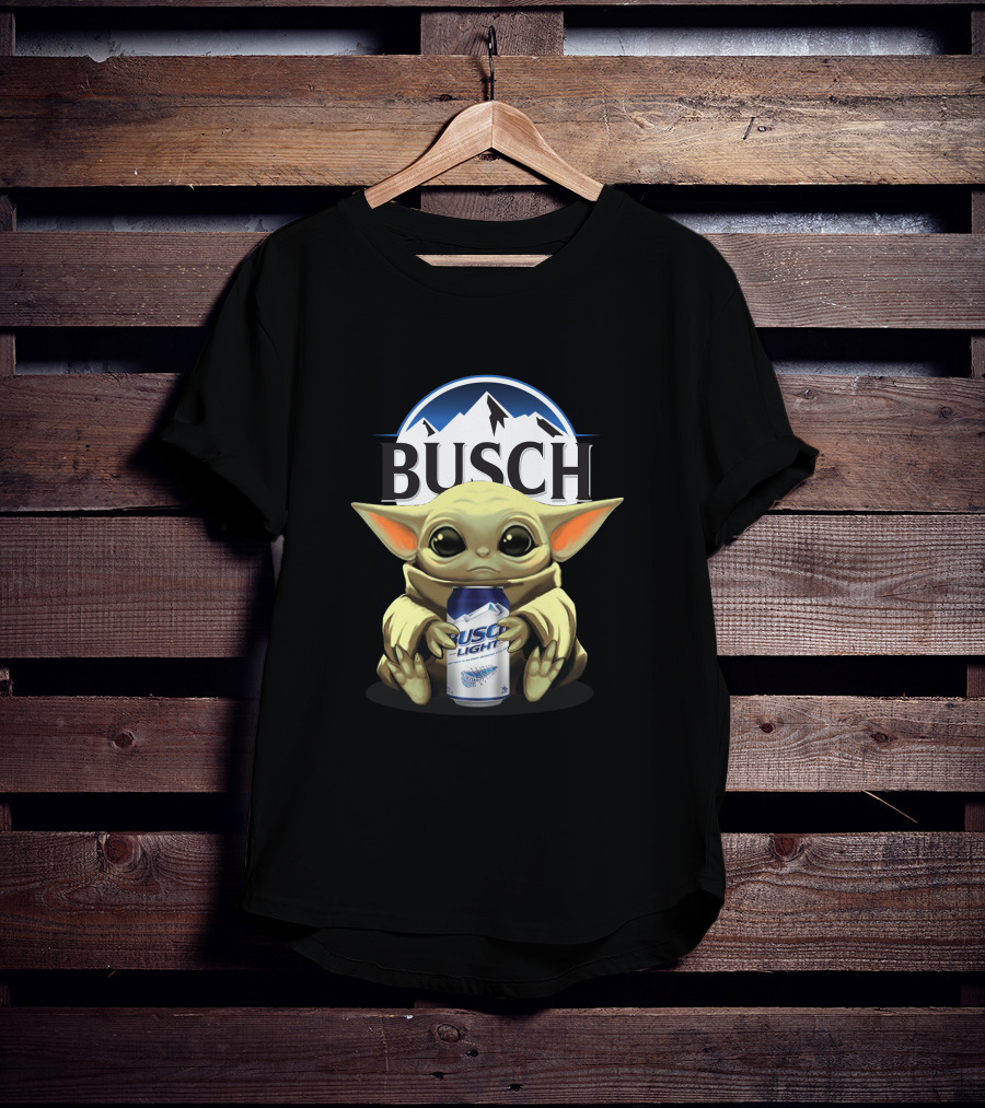 Busch Light Yoda With Beer Can Iconic Blend T-Shirt