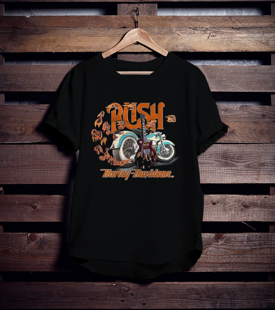 Rush Harley Davidson Motorcycle Guitar 20Hdm Classic Fusion T-Shirt