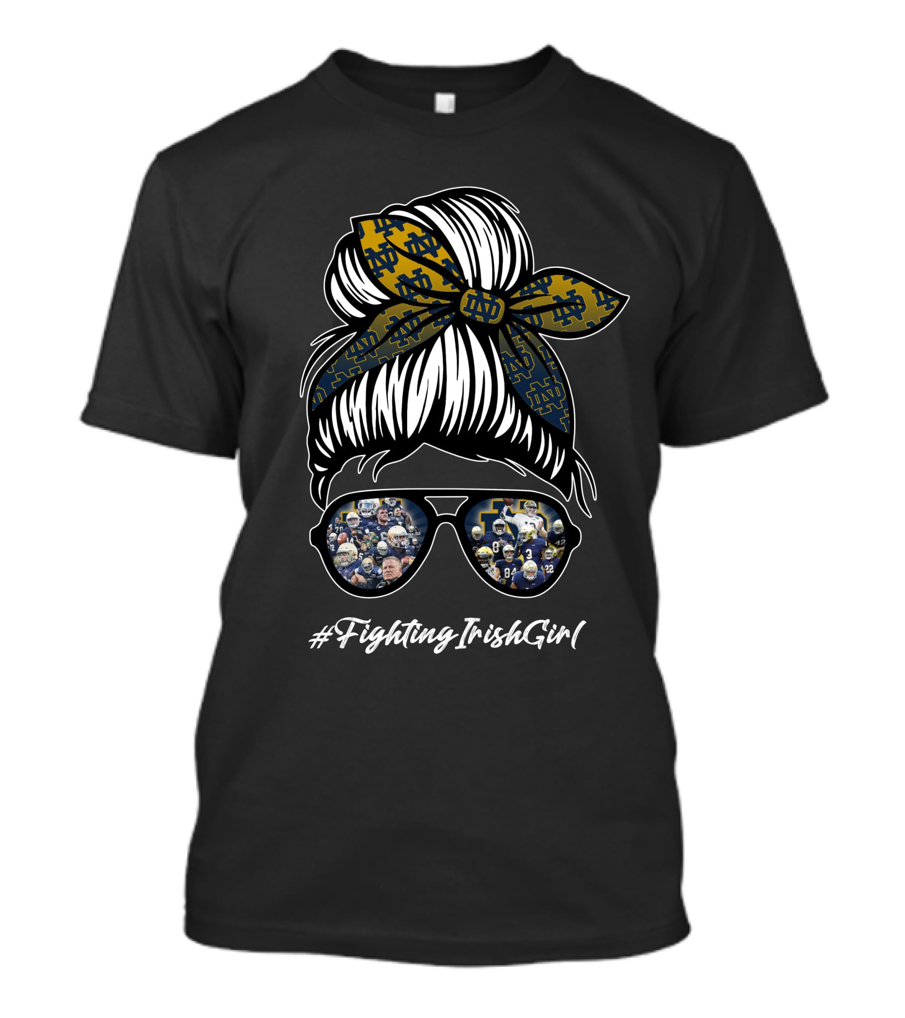Notre Dame Fighting Irish Football Fan Pride #FightingIrishGirl T-Shirt