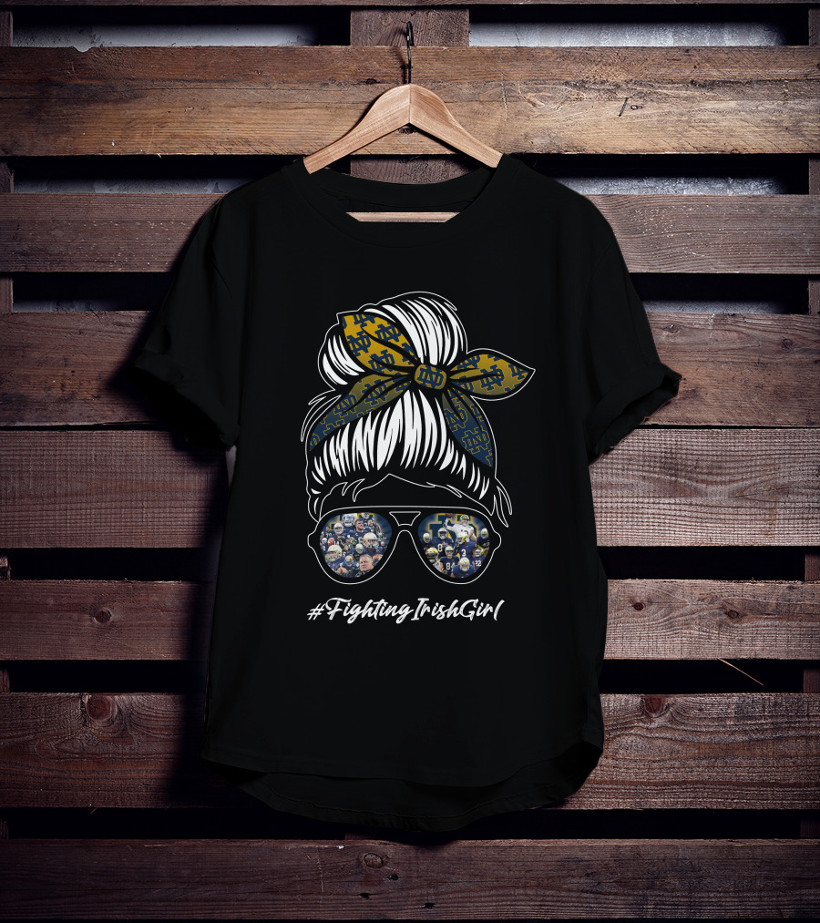 Notre Dame Fighting Irish Football Fan Pride #FightingIrishGirl T-Shirt
