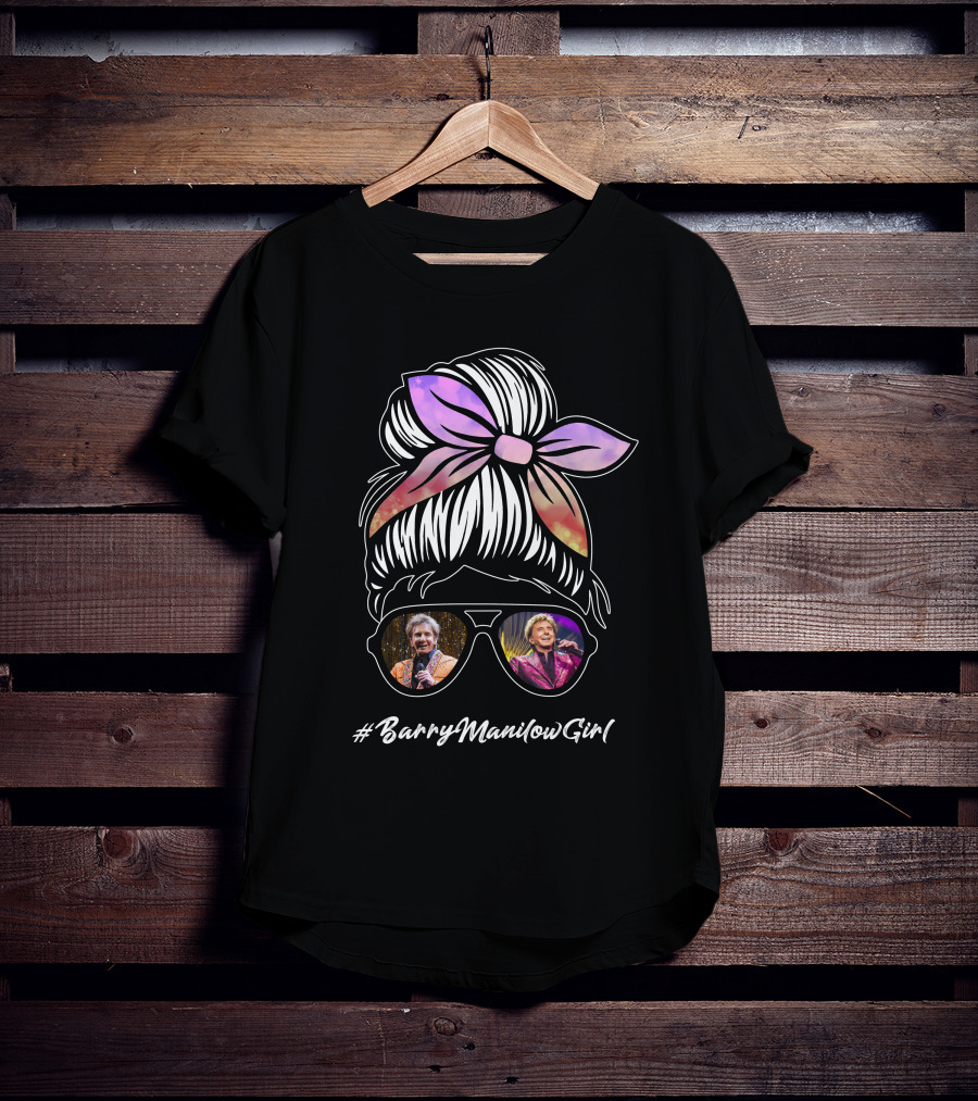 BarryManilowGirl Sunglasses Hairbow T-Shirt