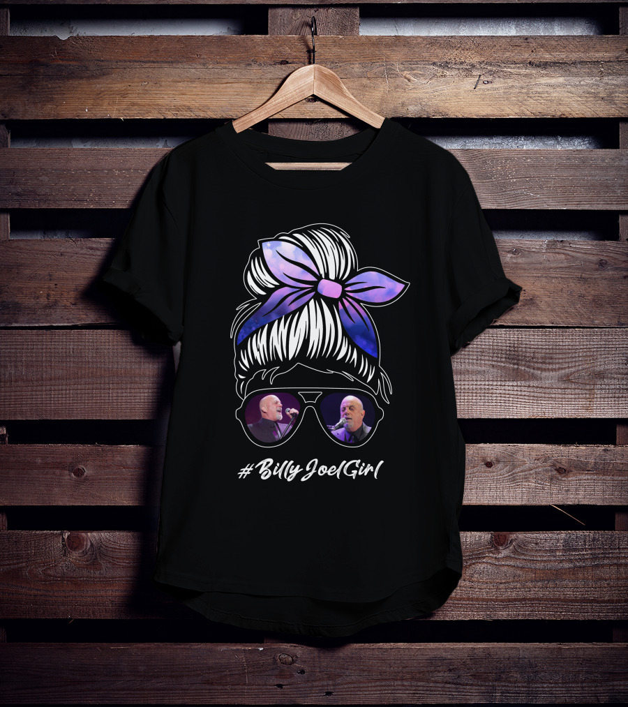 BillyJoelGirl Sunglasses Hair Bow T-Shirt