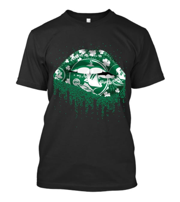 Florida State Seminoles Green Shamrock Lips T-Shirt