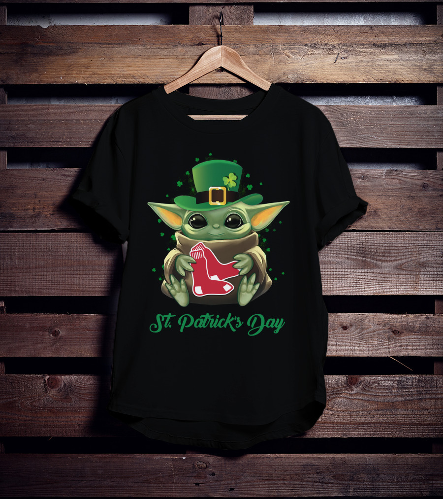 St. Patrick’s Day Boston Red Sox Baby Yoda T-Shirt