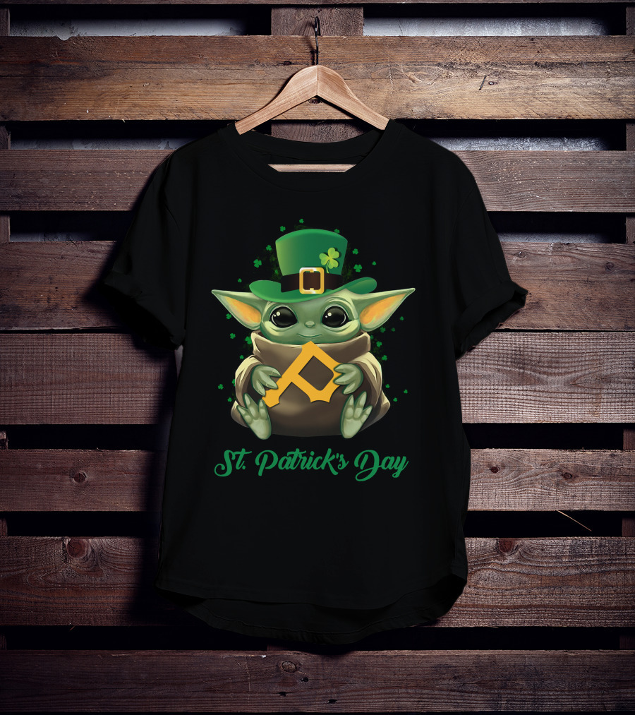 St. Patrick's Day Pittsburgh Pirates Baby Yoda T-Shirt