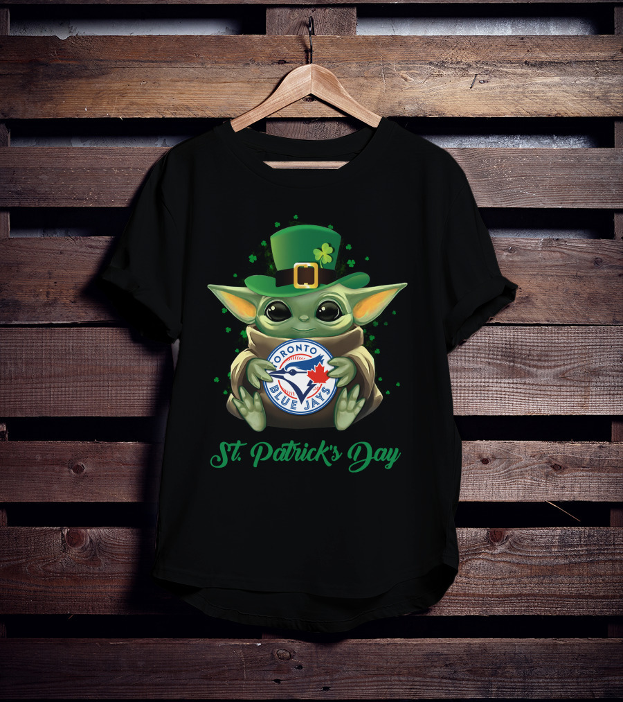 Toronto Blue Jays Baby Yoda St. Patrick's Day T-Shirt