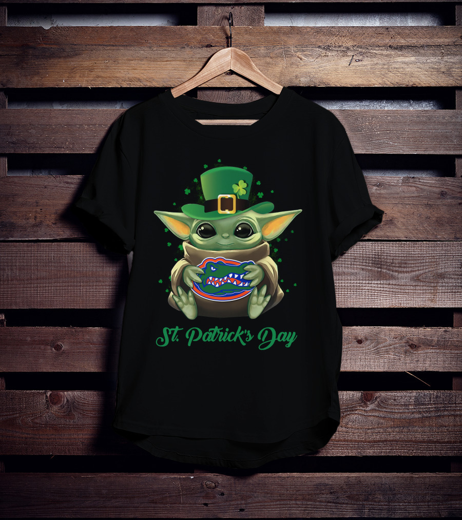 St. Patrick's Day Florida Gators Baby Yoda T-Shirt