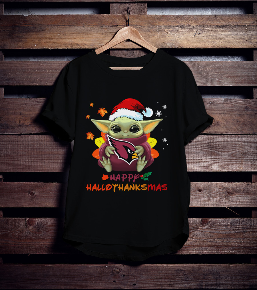 Arizona Cardinals Baby Yoda Happy Hallothanksmas 505 L1PTT T-Shirt