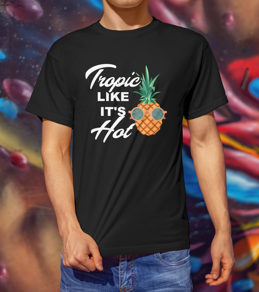 Tropic Like It's Hot Cool Vintage Pineapple T-Shirt