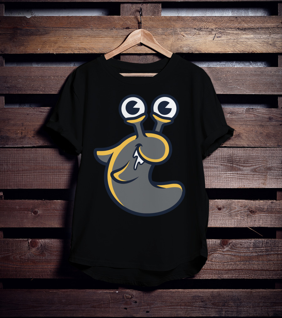 Slug Cartoon Character With Big Eyes And Smile T-Shirt