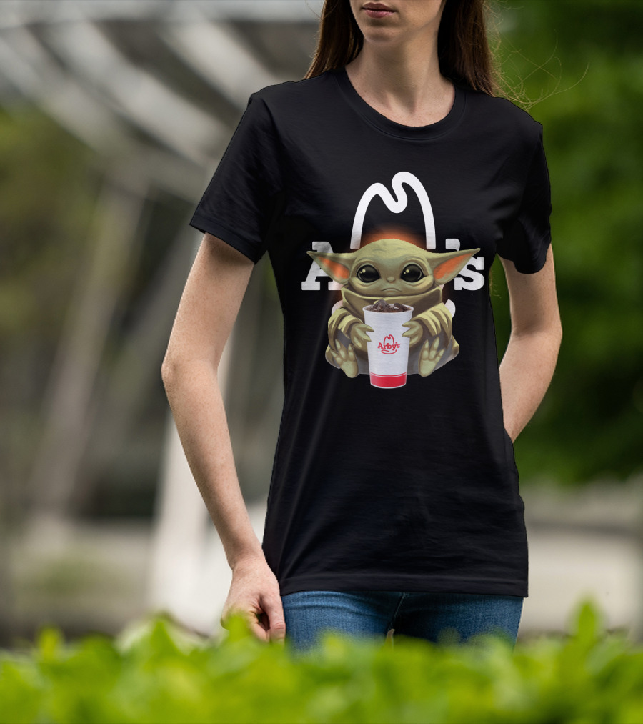 Baby Yoda Holding Arby's Drink T-Shirt