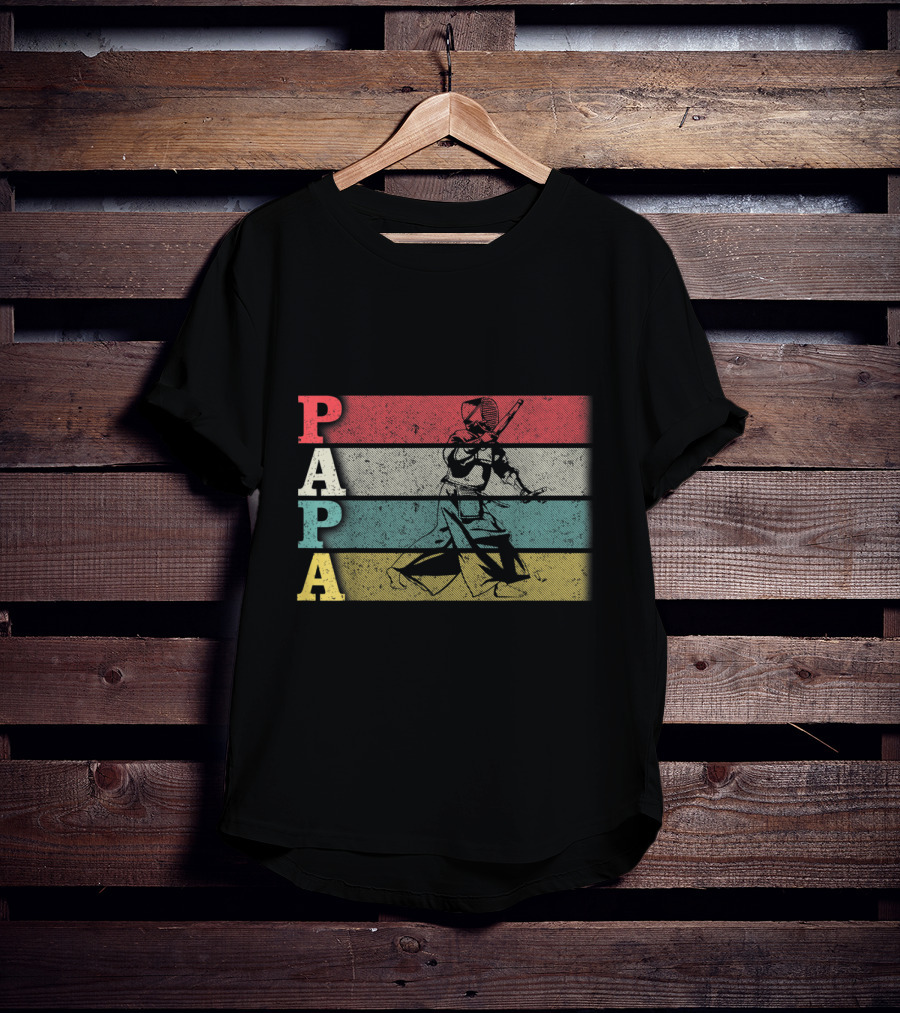 Papa Vintage Kendo Retro Dad Fathers Day T-Shirt
