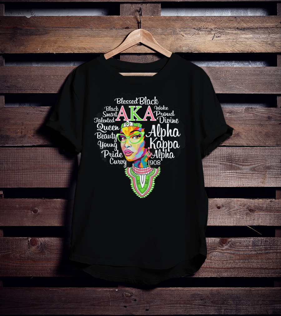 AKA Alpha Kappa Alpha Sorority Black Beauty Queen Pride 1908 T-Shirt