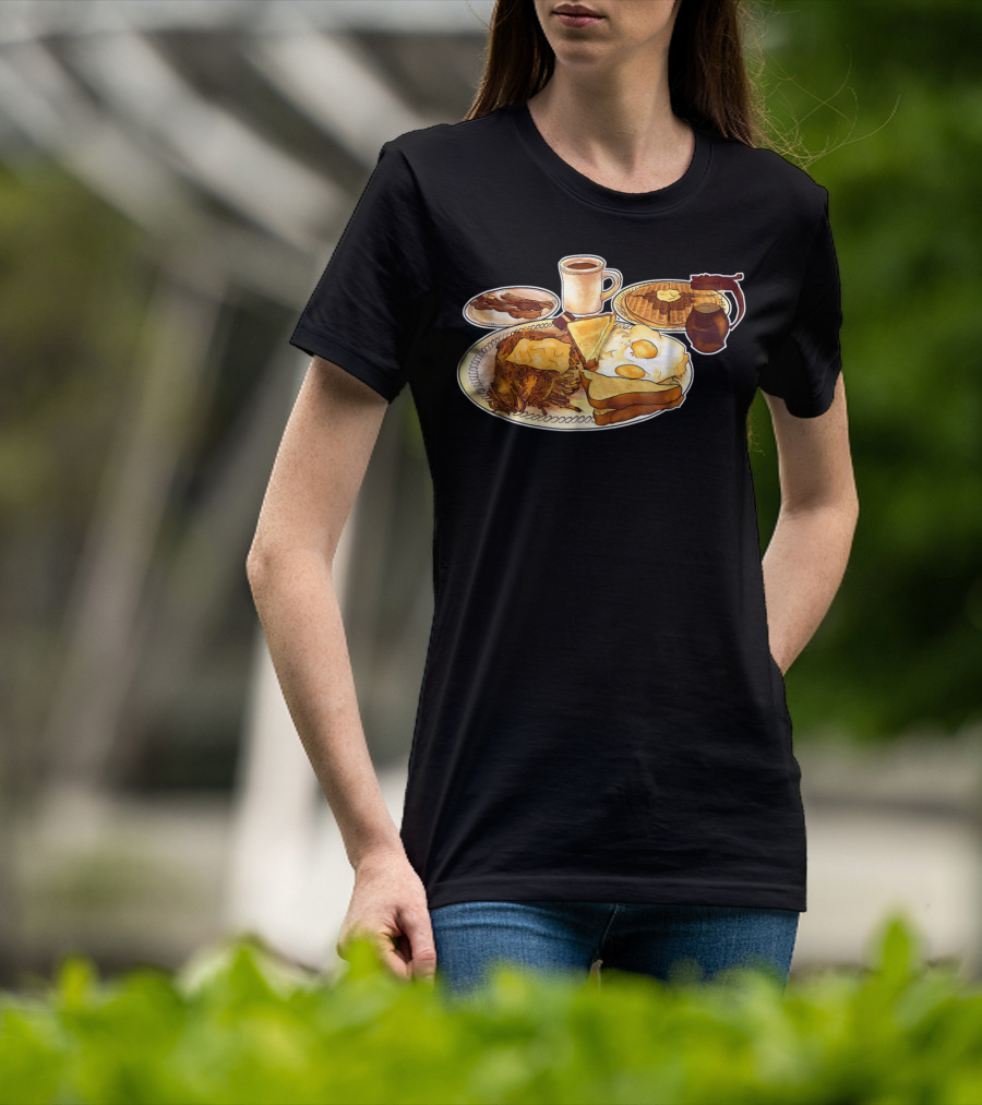All Star Special Breakfast Plate With Coffee And Pancakes T-Shirt