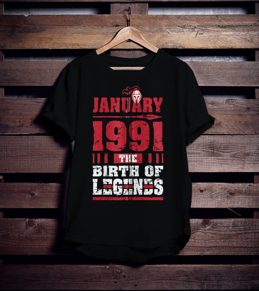 January 1991 The Birth Of Legends Helmet Emblem T-Shirt