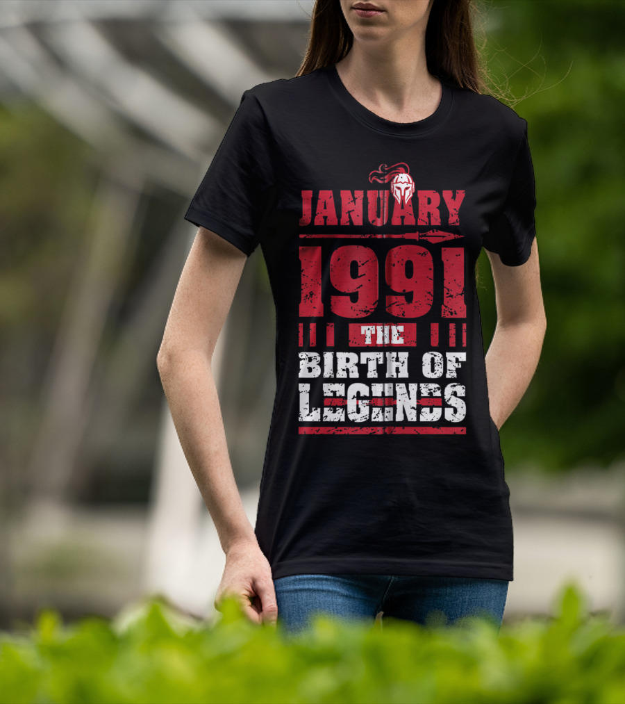 January 1991 The Birth Of Legends Helmet Emblem T-Shirt