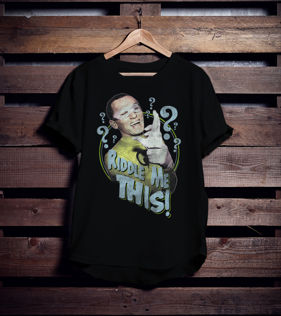 Batman Classic TV Series Riddle Me This Joker Question Marks T-Shirt