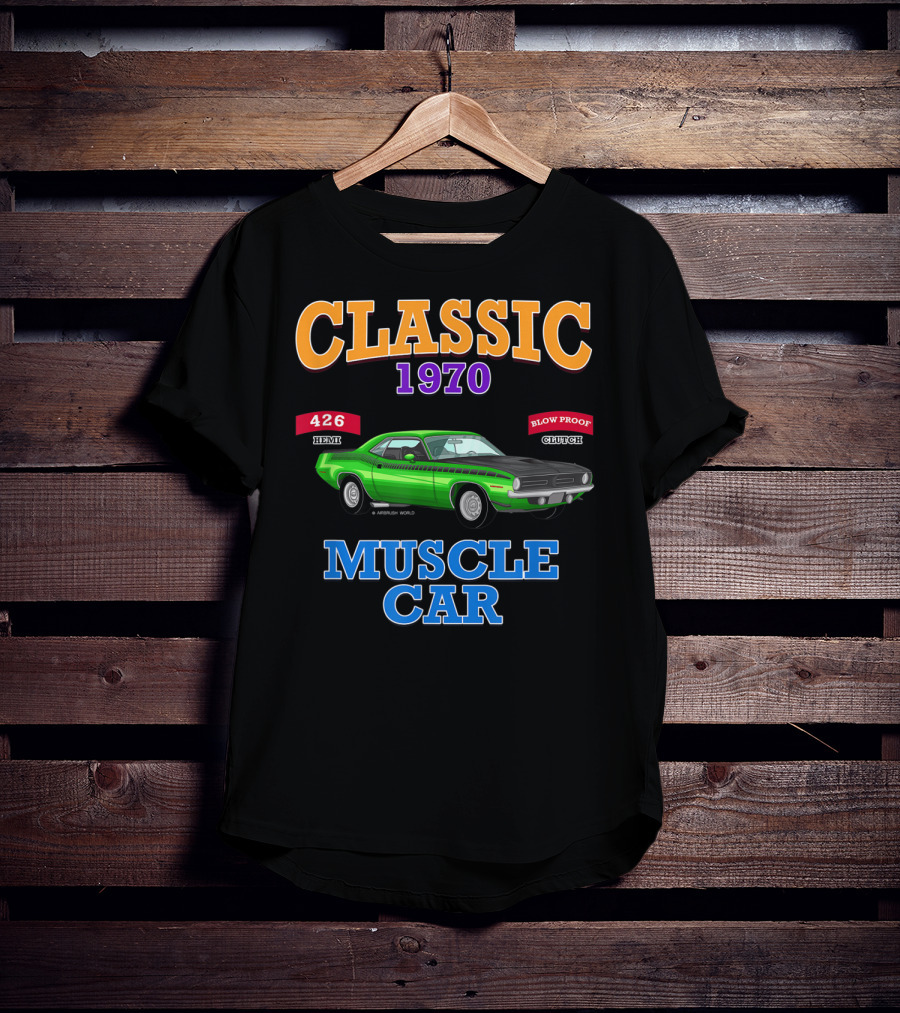 Classic 1970 Muscle Car 426 Hemi Blow Proof Clutch T-Shirt