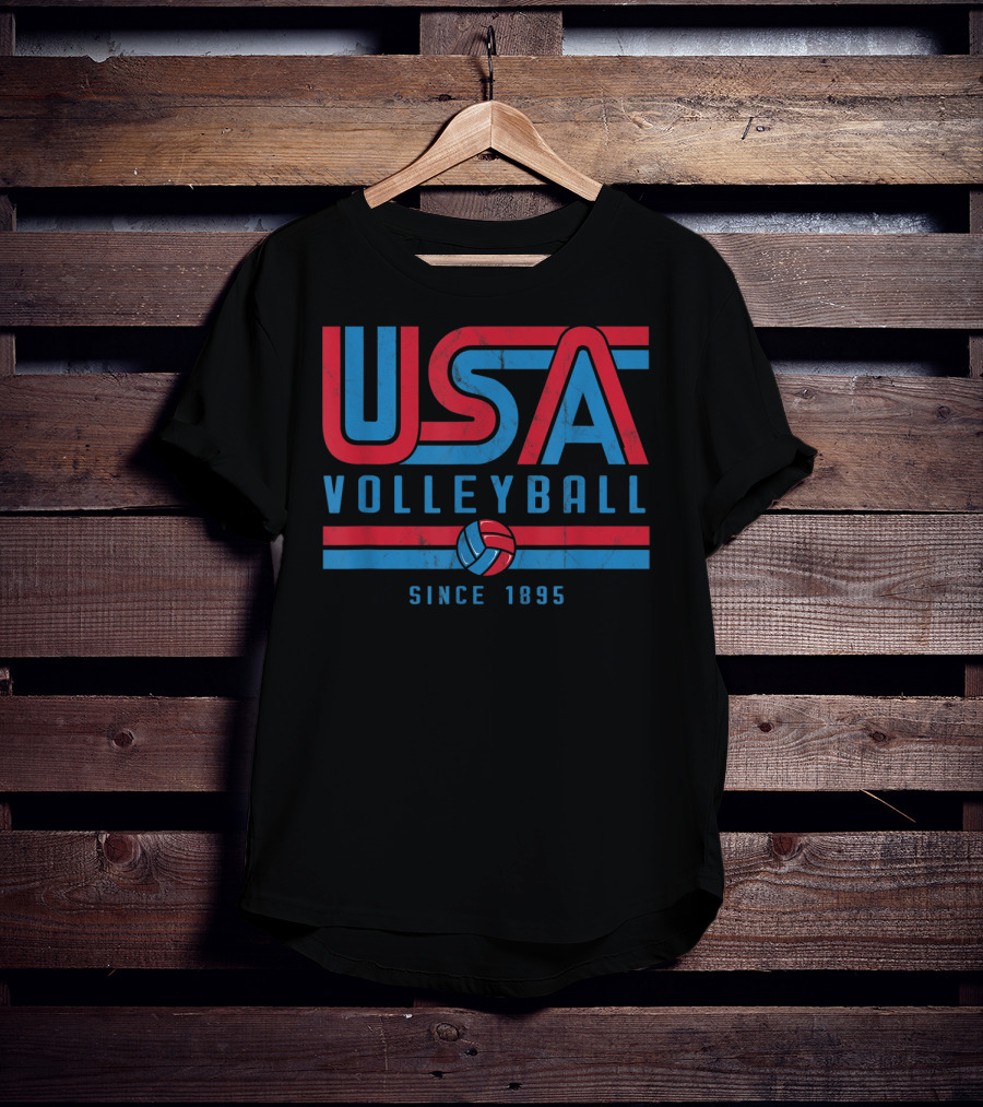 USA Volleyball Vintage Style Since 1895 Classic Retro T-Shirt