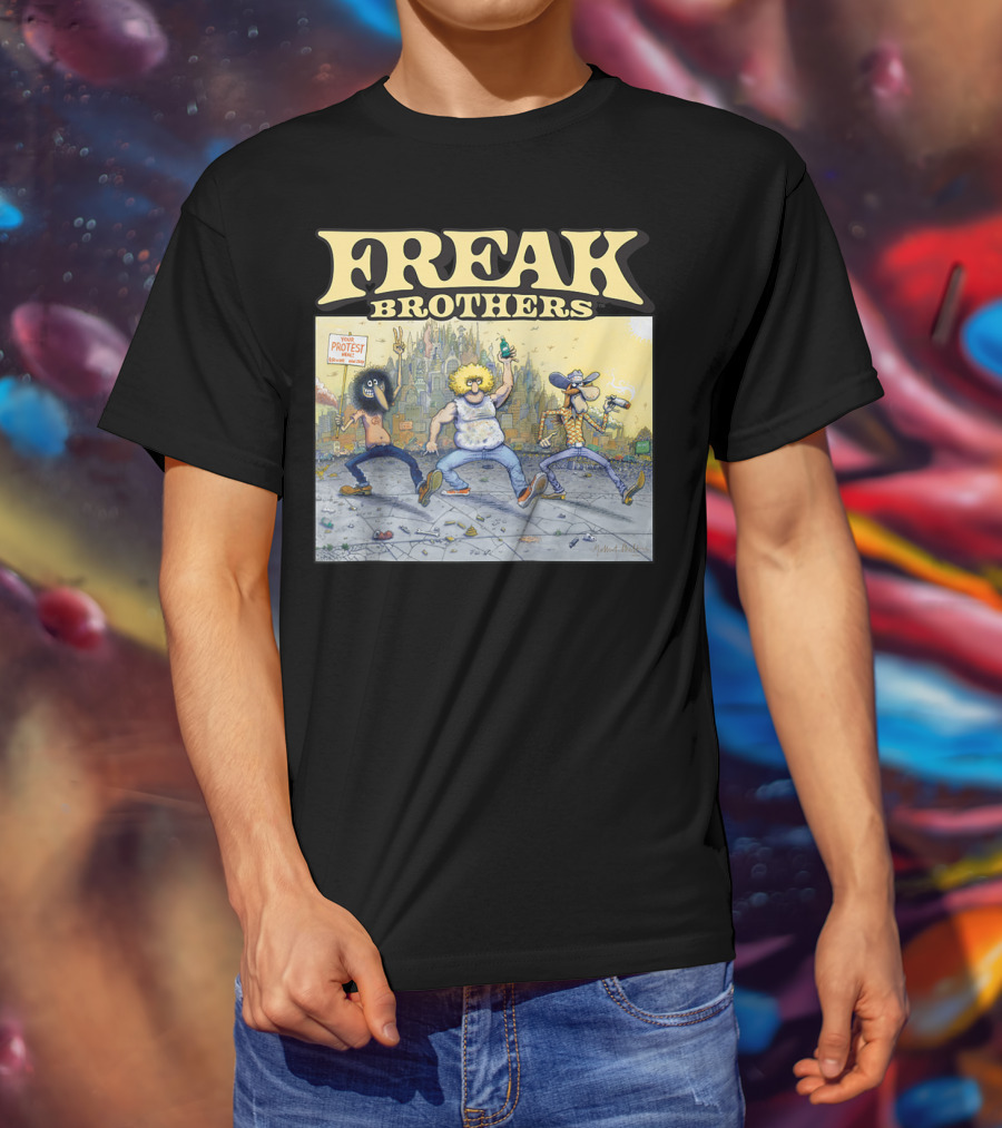 Freak Brothers Lucky Protest Day In The City T-Shirt