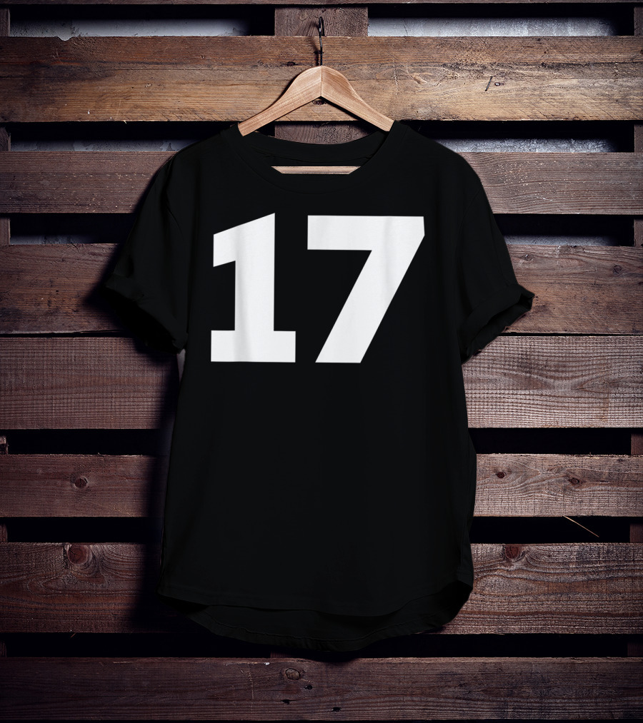 Number 17 Jersey Style Sport Team Group T-Shirt