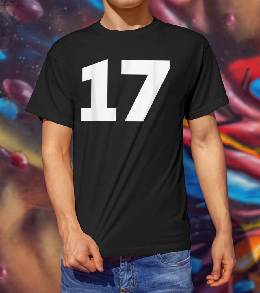 Number 17 Jersey Style Sport Team Group T-Shirt