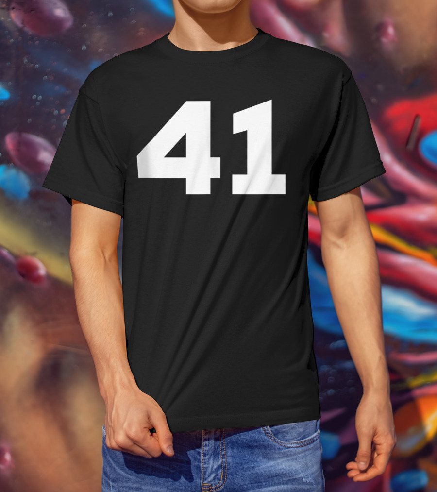 Number 41 Jersey Style Sport Team T-Shirt