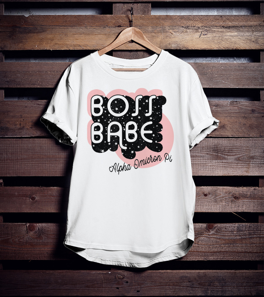 Boss Babe Alpha Omicron Pi Sorority Greek T-Shirt