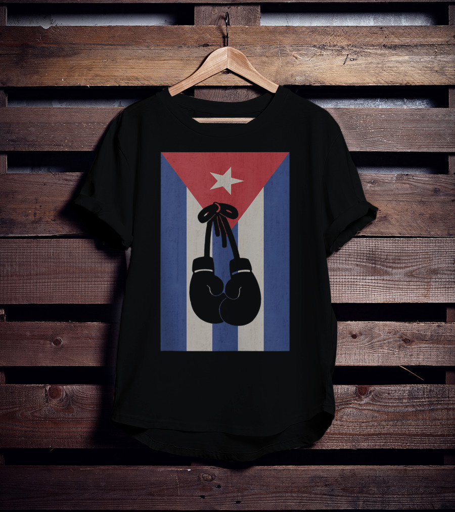 Boxers Cuban Flag Cuba Boxing Gloves Muay Thai Fighter Cuban Flag Boxing Gloves T-Shirt