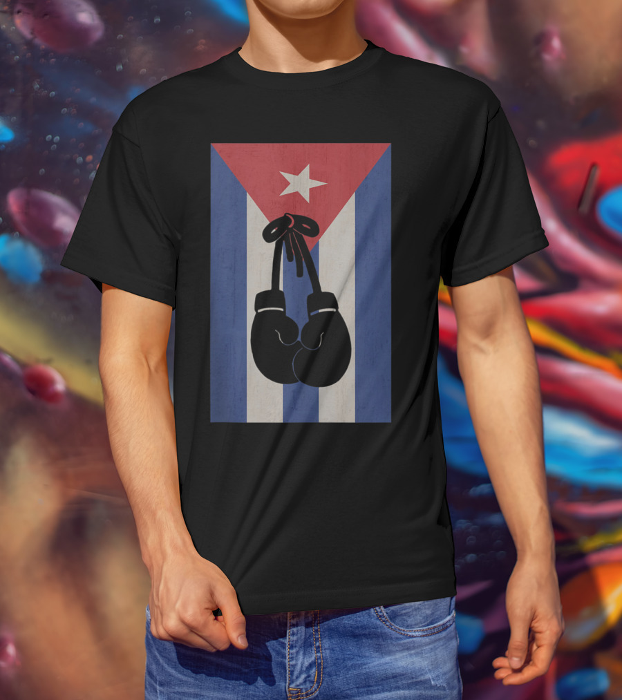 Boxers Cuban Flag Cuba Boxing Gloves Muay Thai Fighter Cuban Flag Boxing Gloves T-Shirt