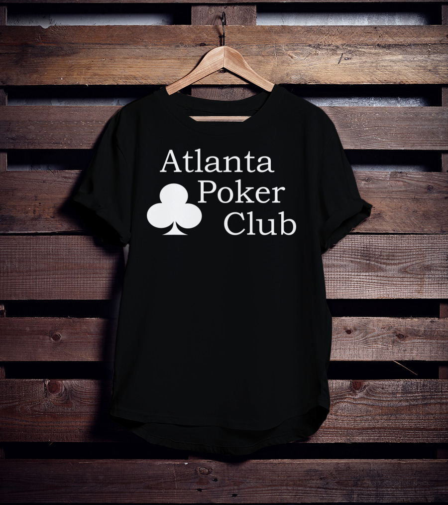 Atlanta Poker Club Classic Big White Club T-Shirt