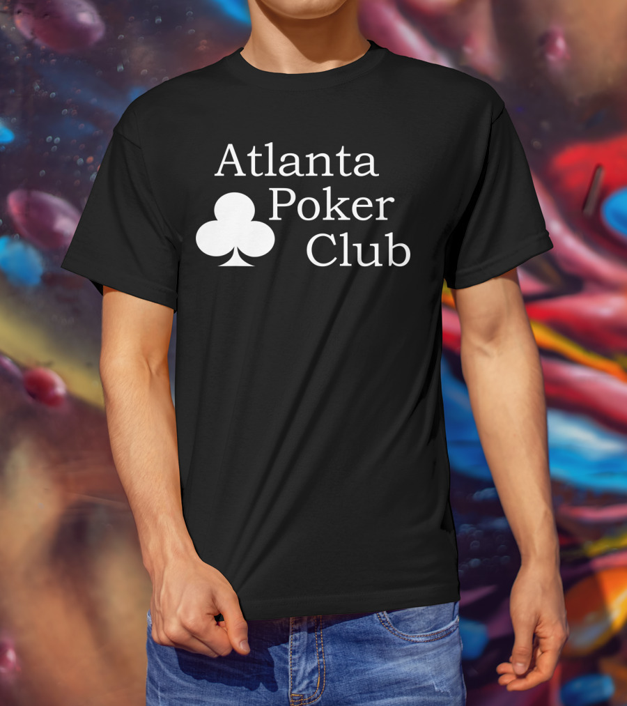 Atlanta Poker Club Classic Big White Club T-Shirt