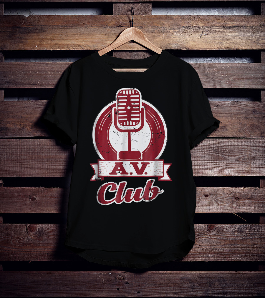 A.V. Club Vintage Microphone Emblem T-Shirt