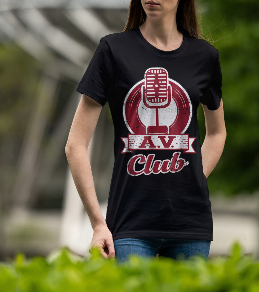 A.V. Club Vintage Microphone Emblem T-Shirt