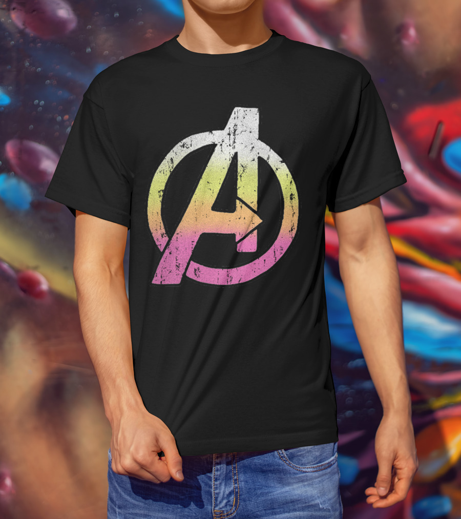 Marvel Avengers Colorful Distressed Classic T-Shirt