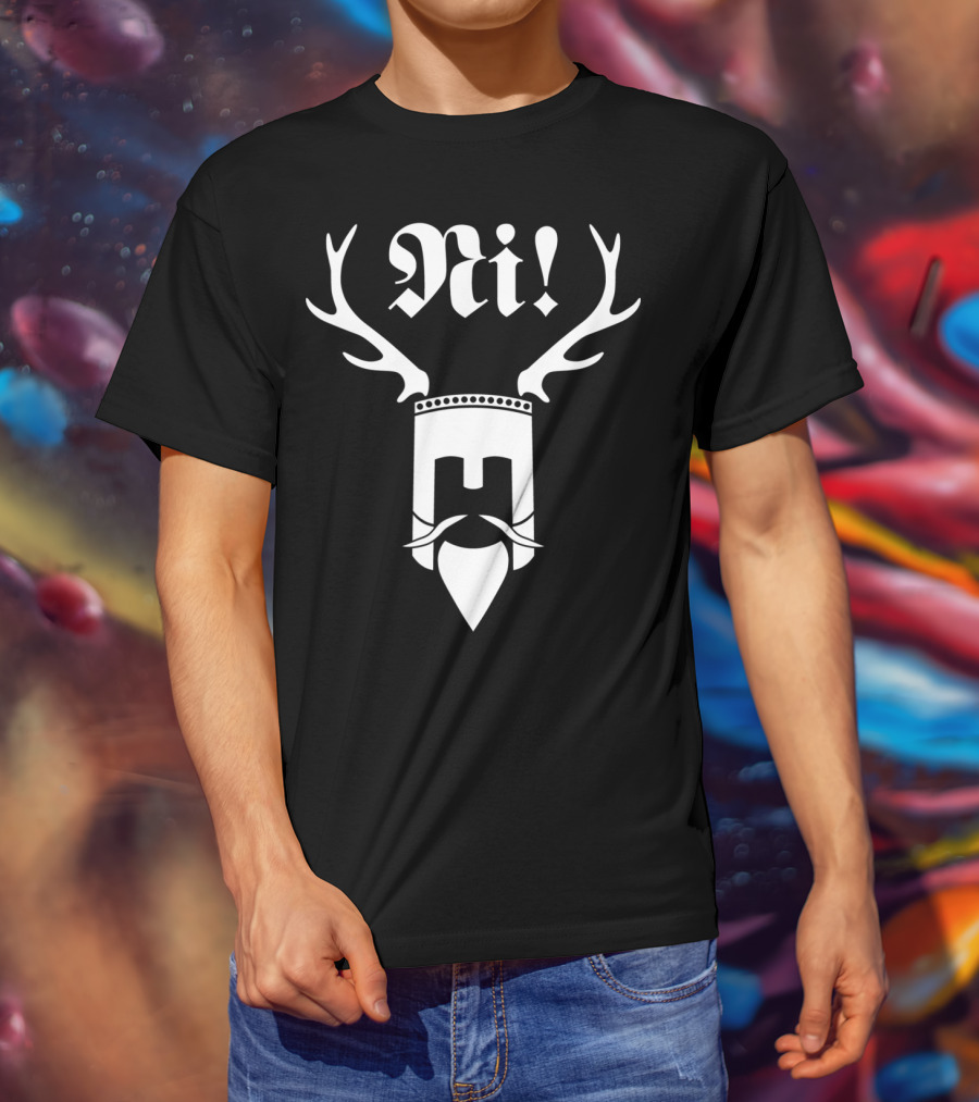 Monty Python Ni Knight Iconic Antler Helmet T-Shirt