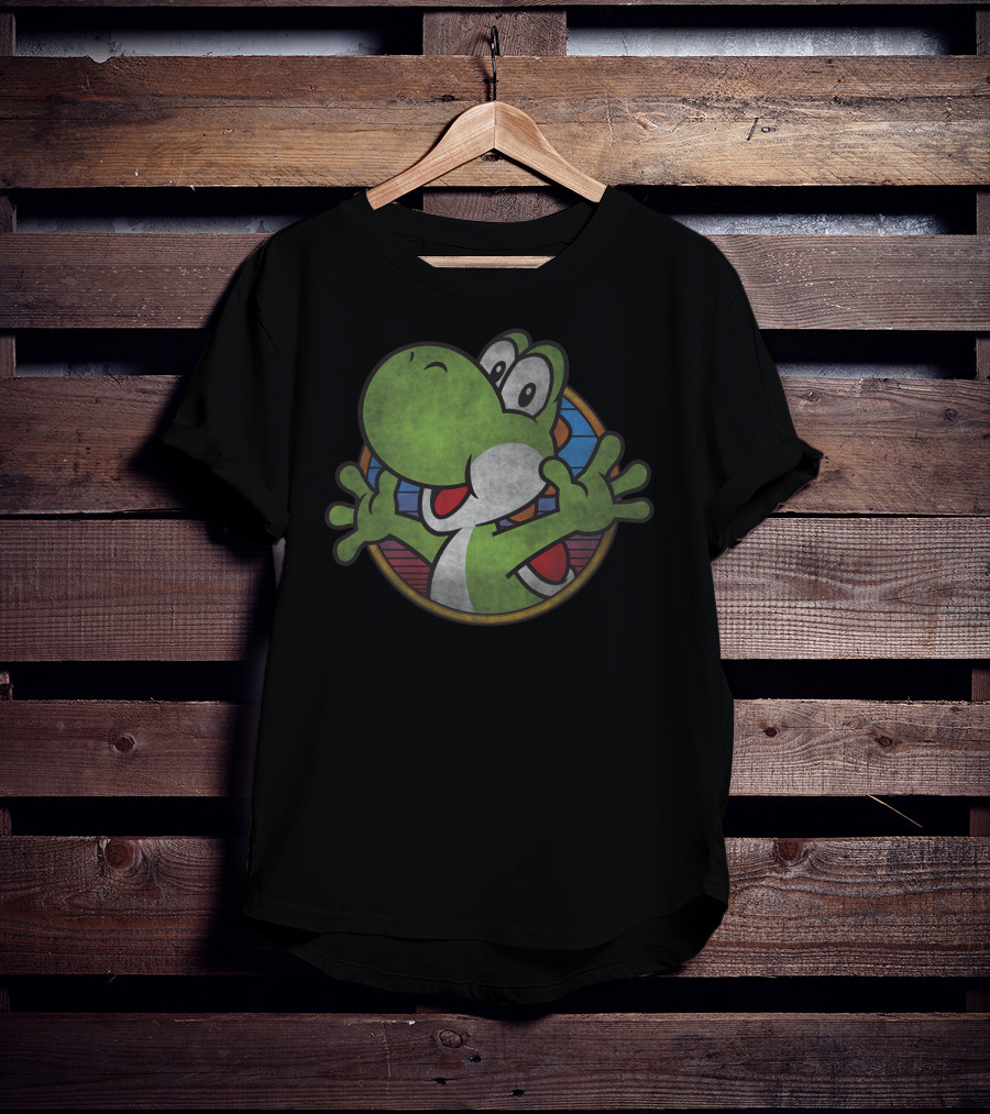 Super Mario Yoshi Colorful Circle Emblem T-Shirt