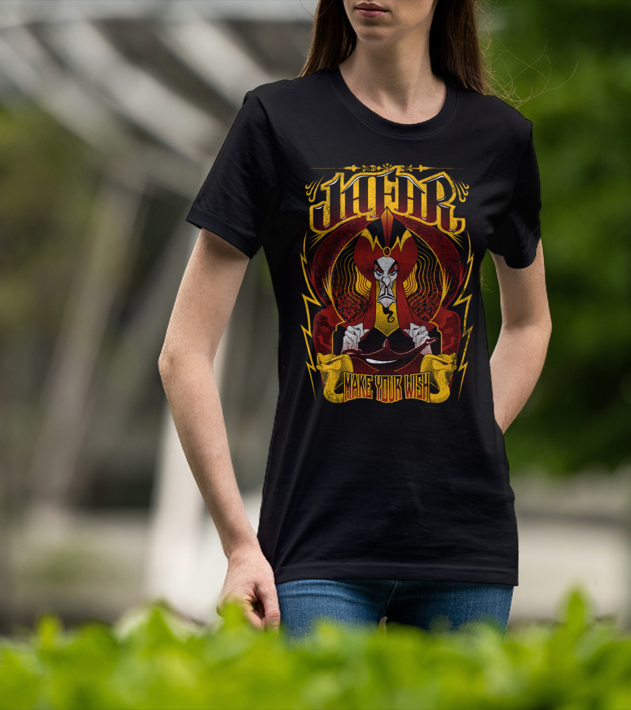 Disney Aladdin Jafar Make Your Wish Magical Lamp Villain T-Shirt