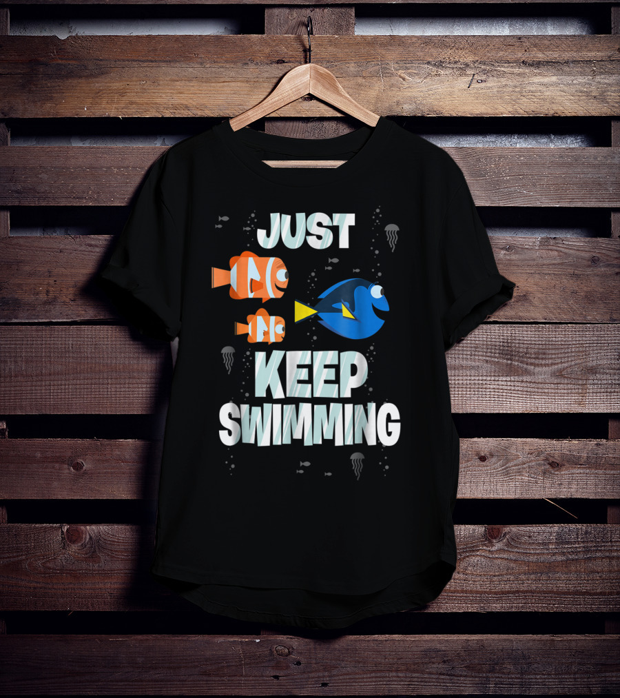 Disney Finding Dory Just Keep Swimming With Marlin And Nemo T-Shirt
