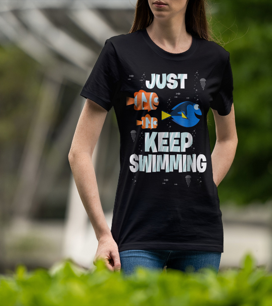 Disney Finding Dory Just Keep Swimming With Marlin And Nemo T-Shirt